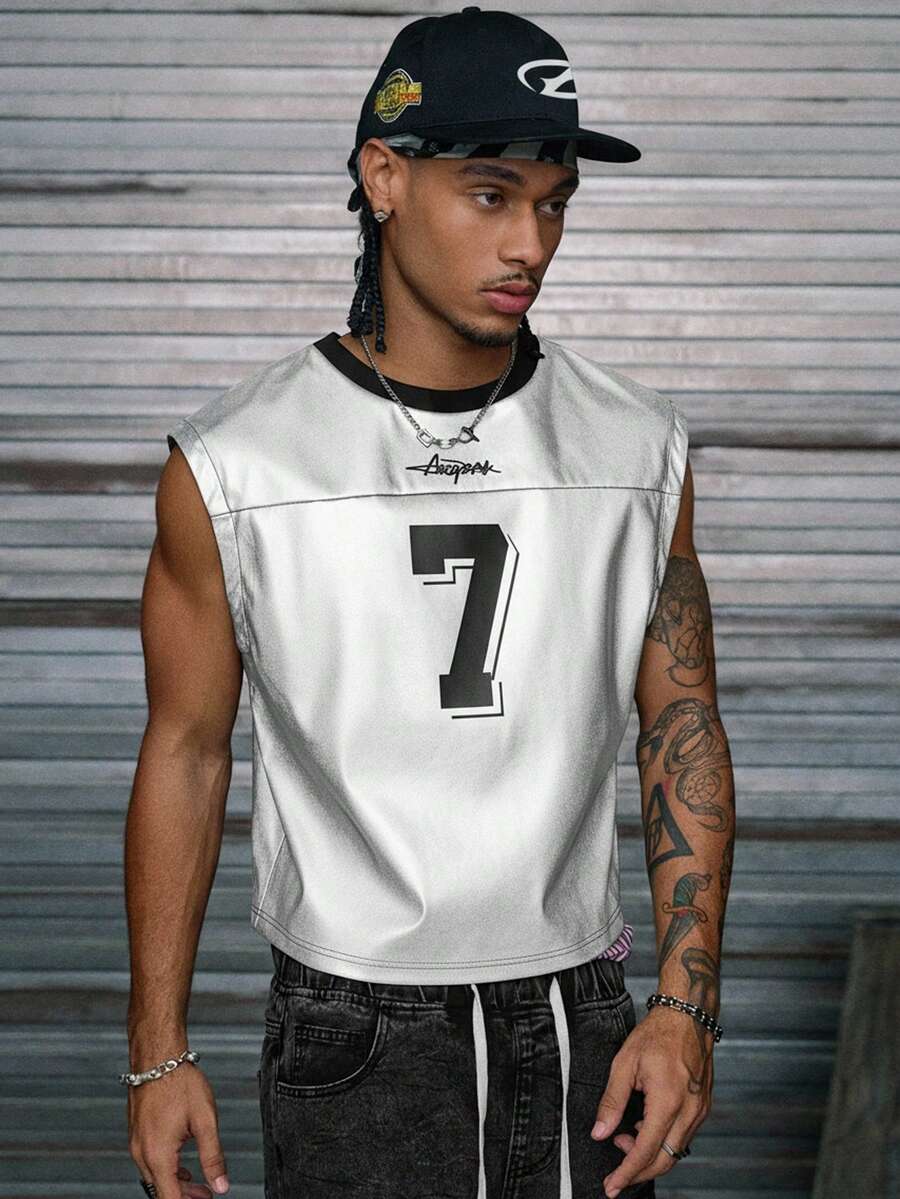 Regata Manfinity Studios Leather Football Jersey Vest — Foto 13
