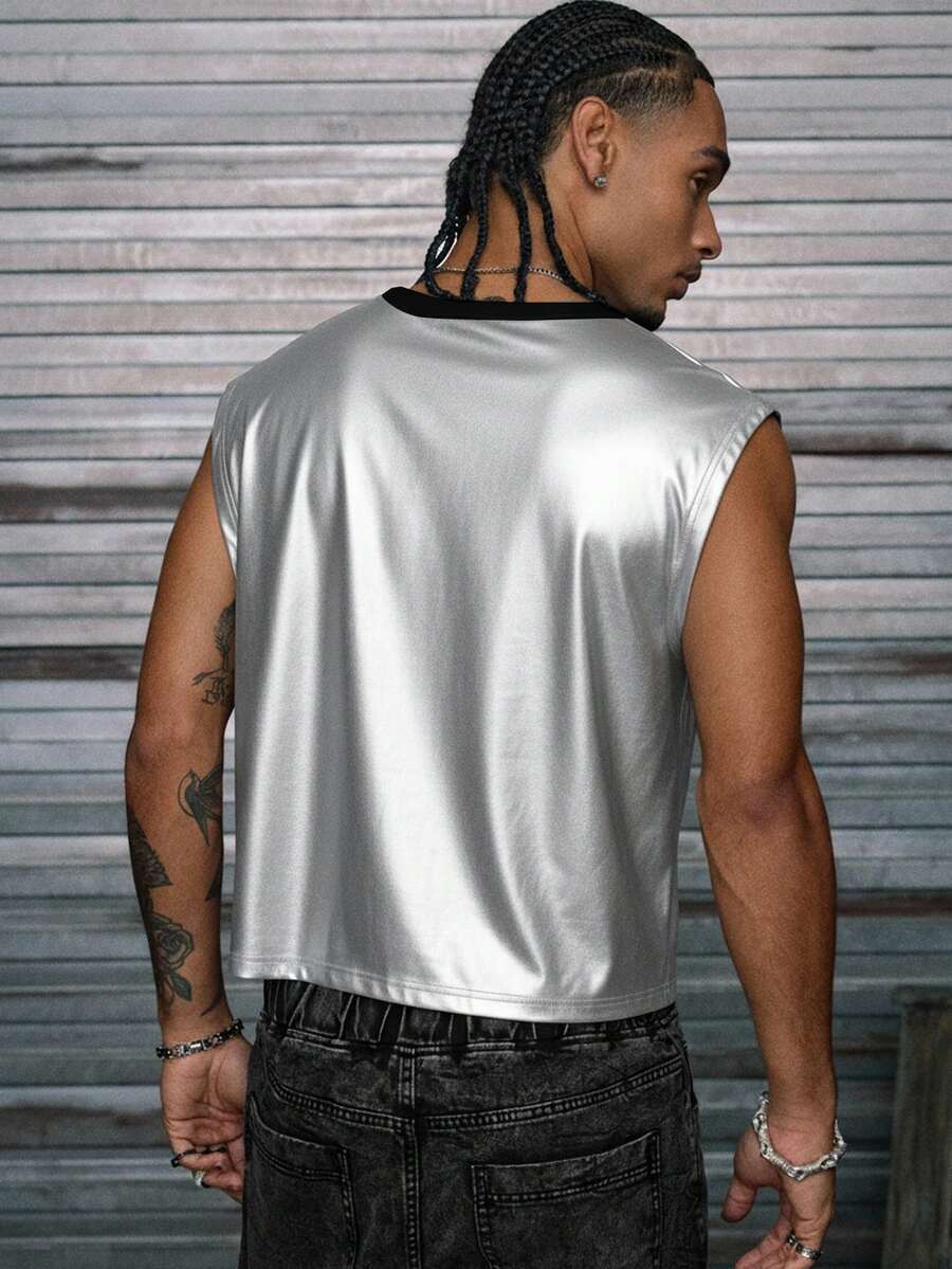 Regata Manfinity Studios Leather Football Jersey Vest — Foto 14