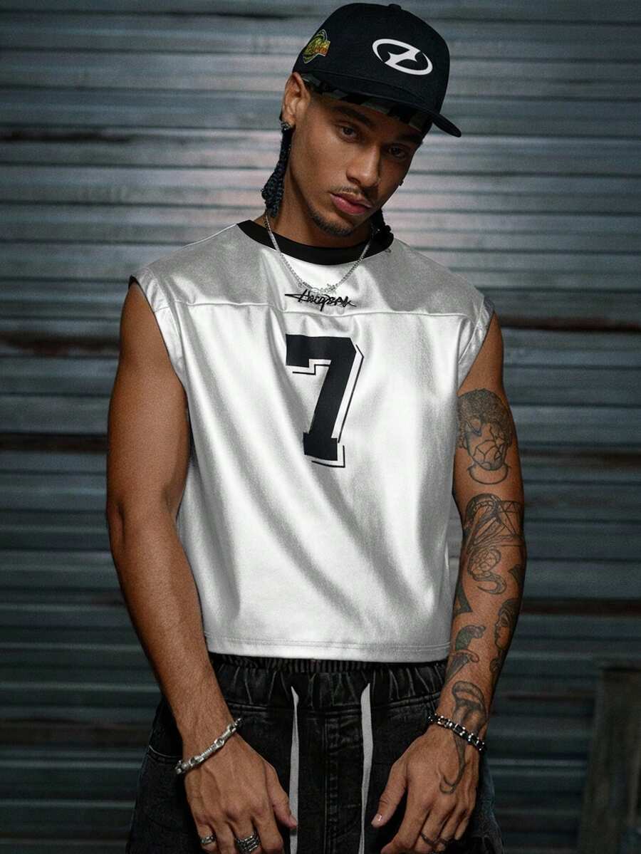 Regata Manfinity Studios Leather Football Jersey Vest — Foto 17