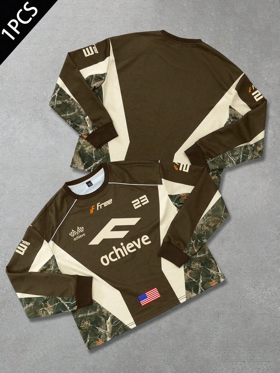Moletom Manfinity Camuflado Colorblock — Foto 1