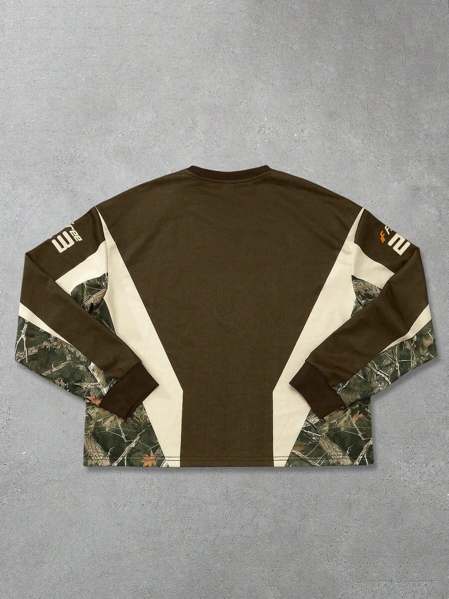 Moletom Manfinity Camuflado Colorblock — Foto 1