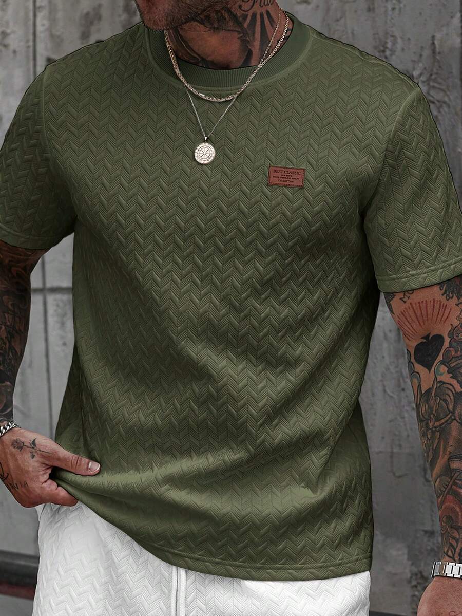 Camiseta Manfinity Jacquard — Foto 39