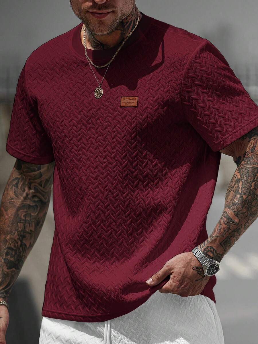 Camiseta Manfinity Jacquard — Foto 47