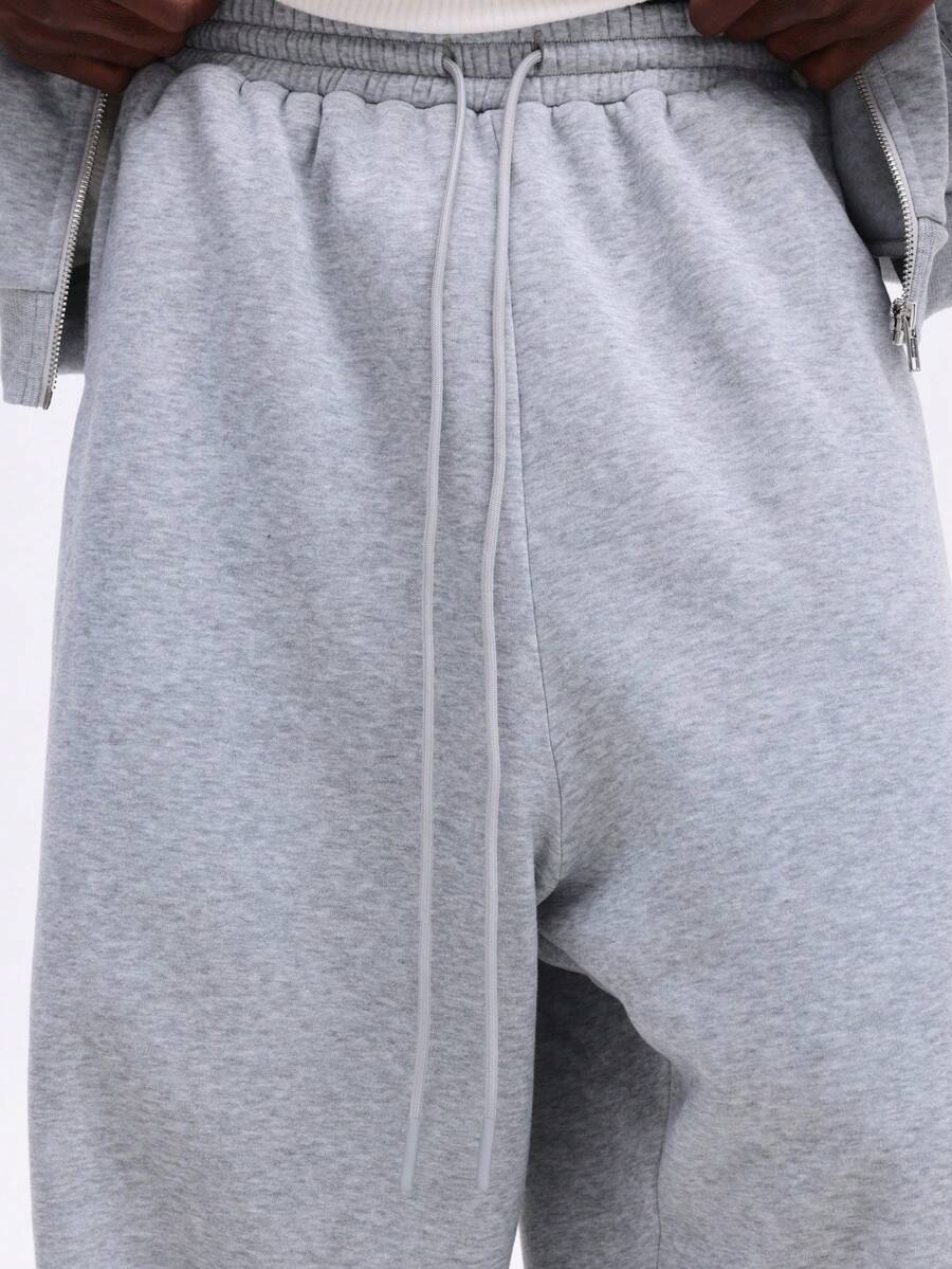 Conjunto Moletom Manfinity Studios Panel Zip Tracksuit Grey — Foto 7