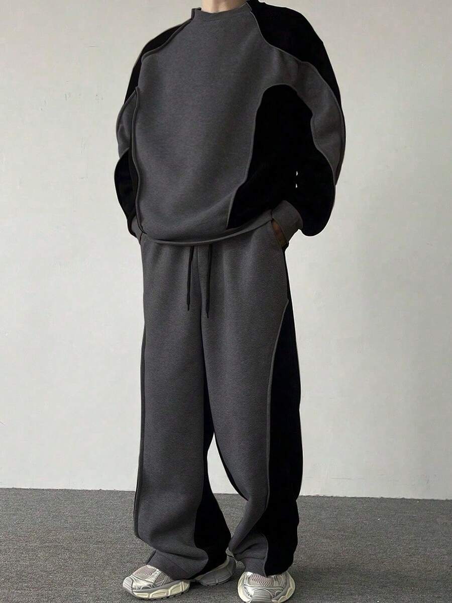 Conjunto Moletom Manfinity Patchwork — Foto 5