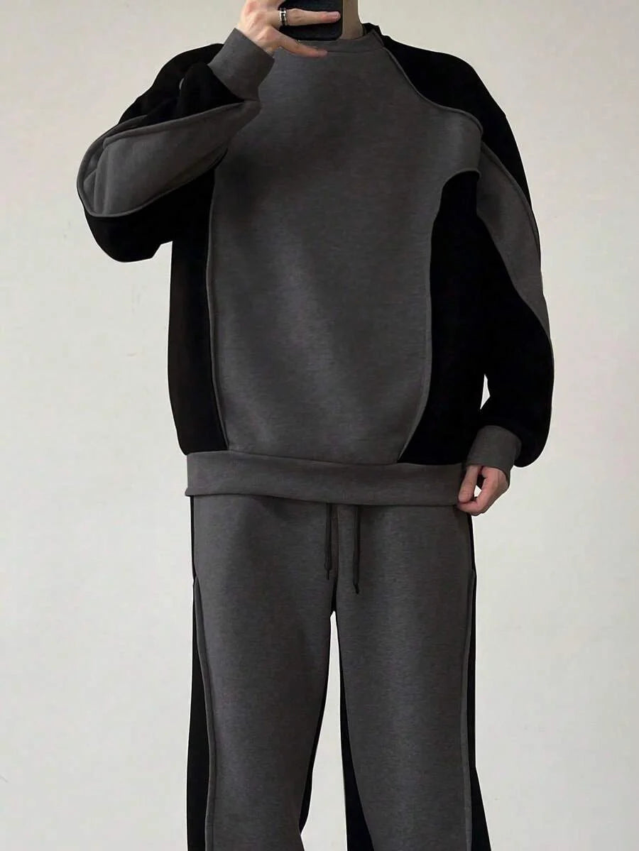 Conjunto Moletom Manfinity Patchwork — Foto 8