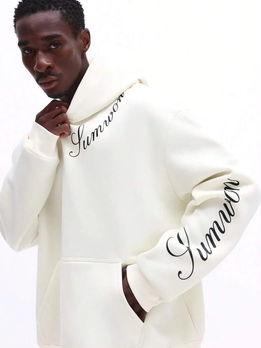 Moletom Manfinity Studios Script Hoodie — Foto 4