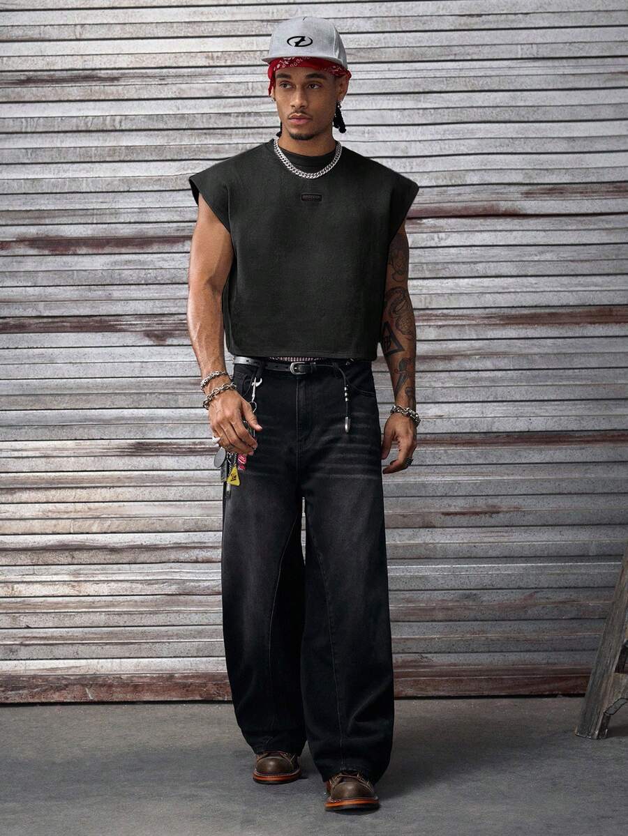 Regata Manfinity Studios Embossed Gothic Lettering Vest — Foto 15