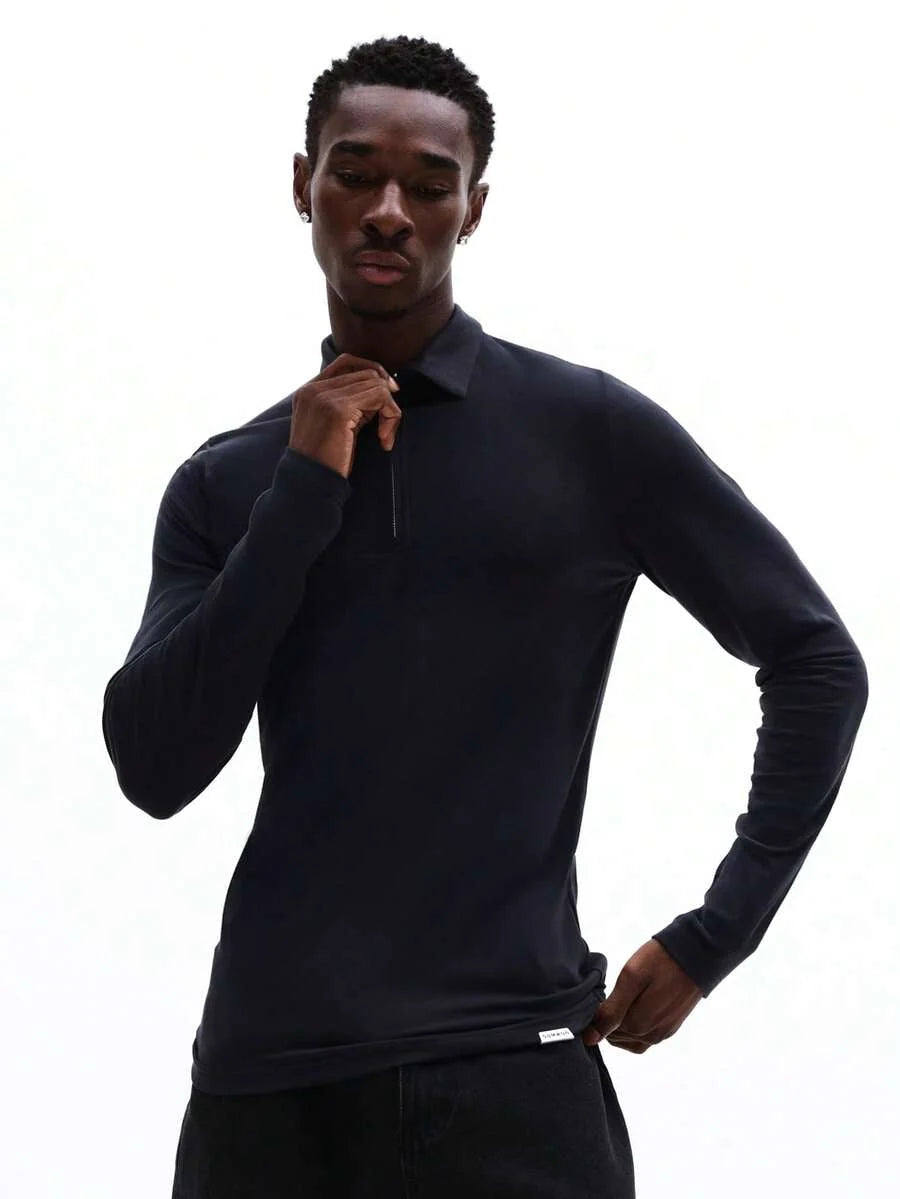 Camisa Polo Manfinity Zip Polo — Foto 1