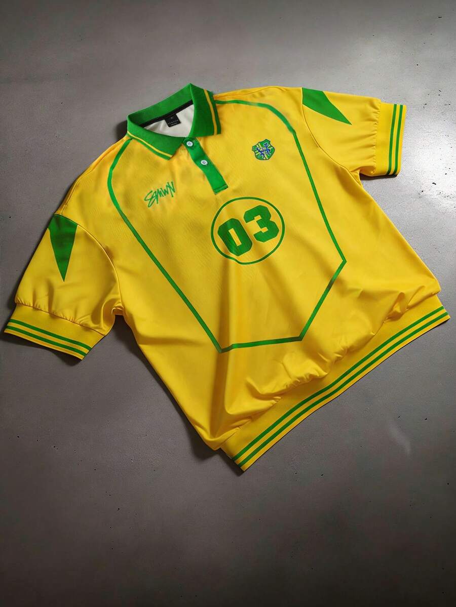 Camisa Polo Manfinity Studios Brazil 03 Football Jersey — Foto 4