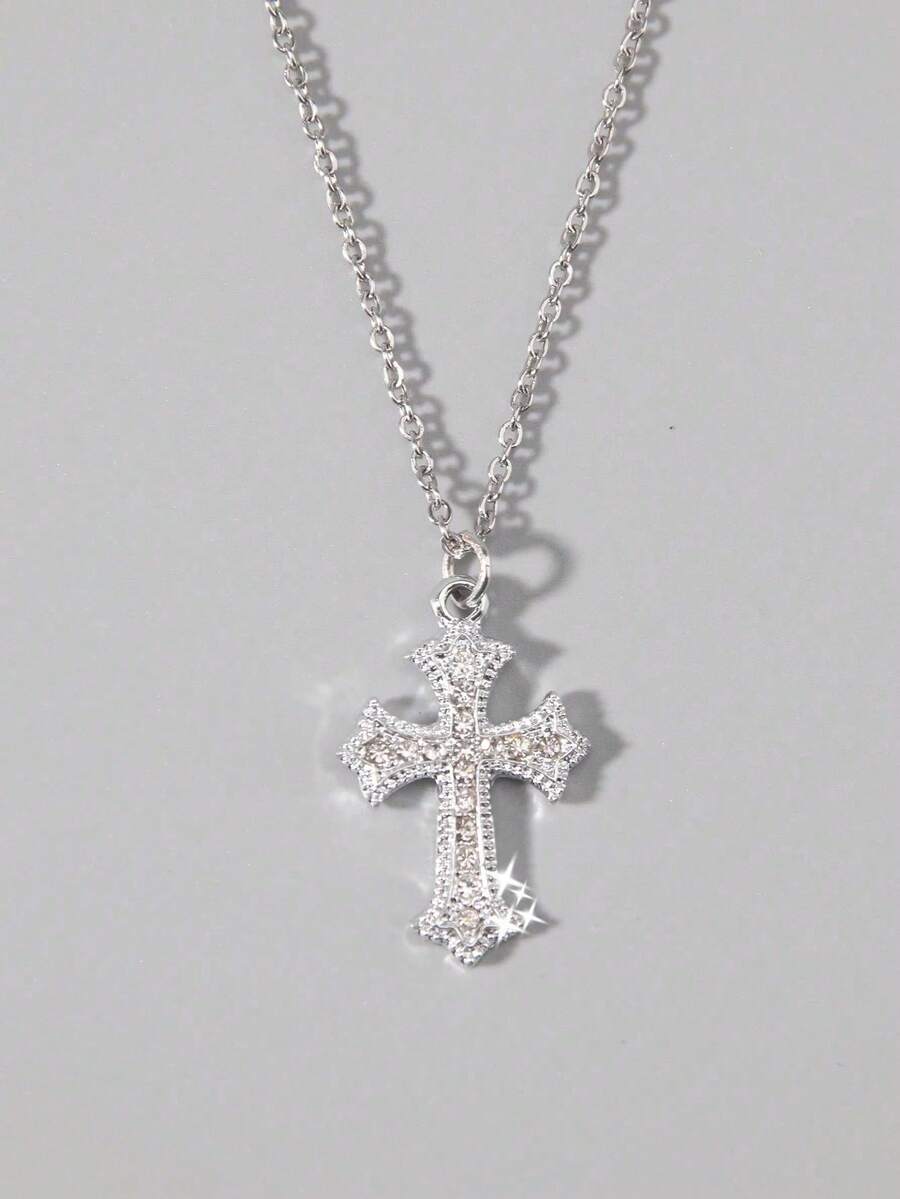 Colar Manfinity Crucifixo Strass — Foto 41