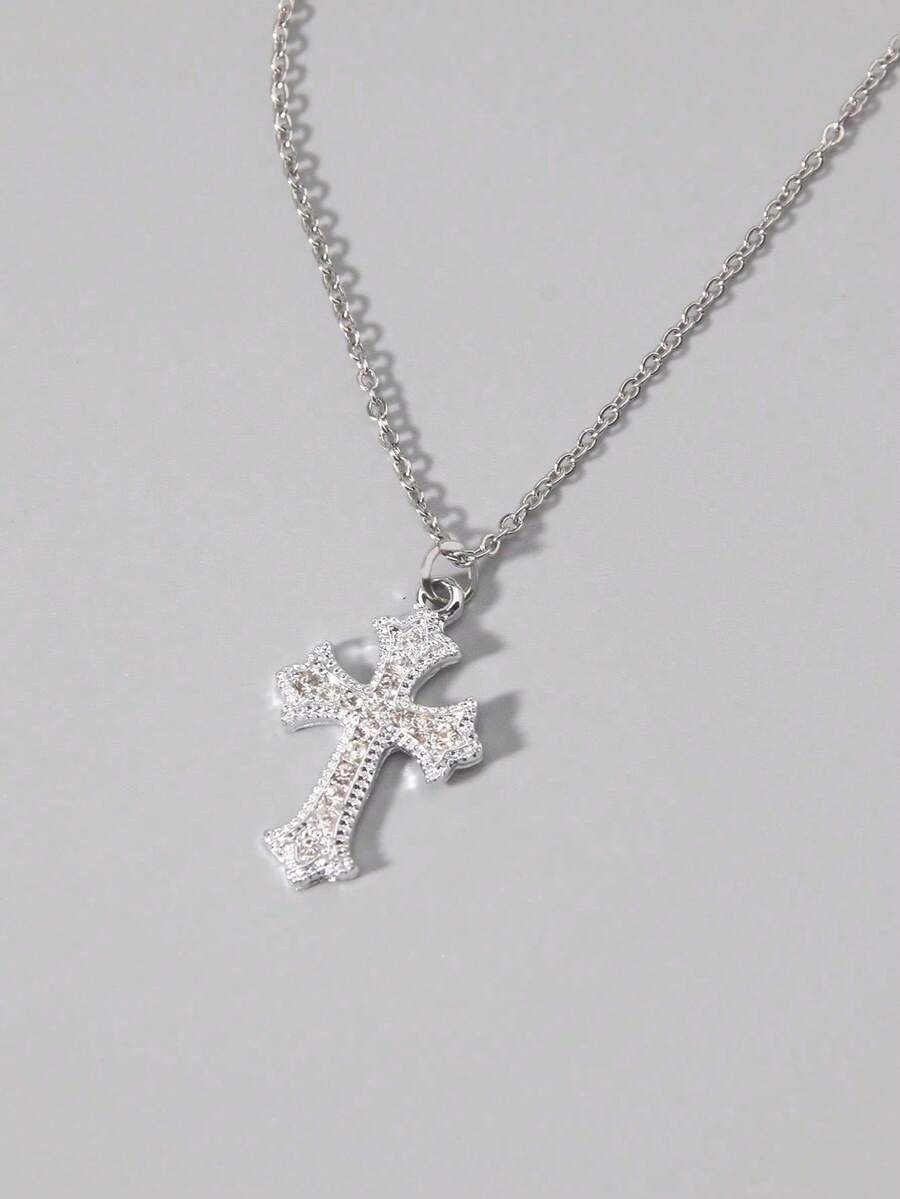 Colar Manfinity Crucifixo Strass — Foto 42
