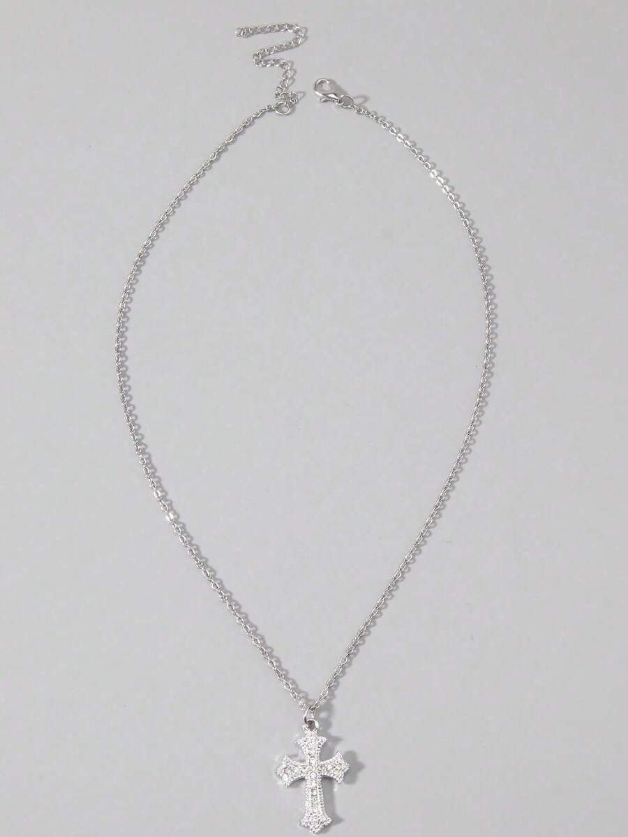 Colar Manfinity Crucifixo Strass — Foto 43