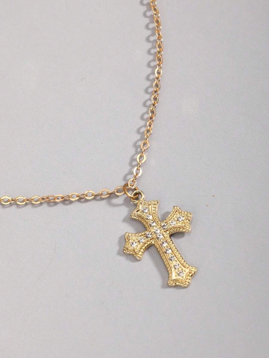 Colar Manfinity Crucifixo Strass — Foto 47