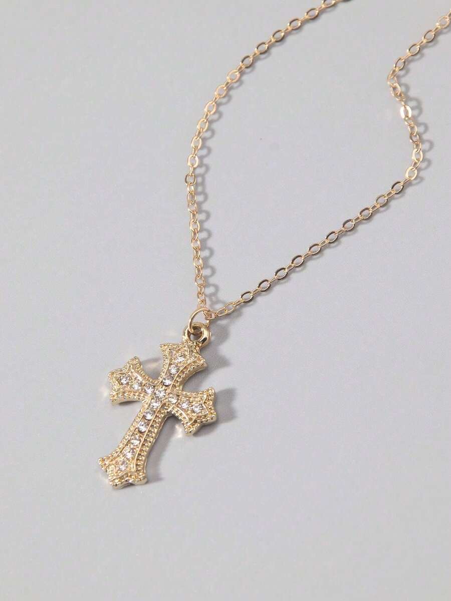 Colar Manfinity Crucifixo Strass — Foto 48