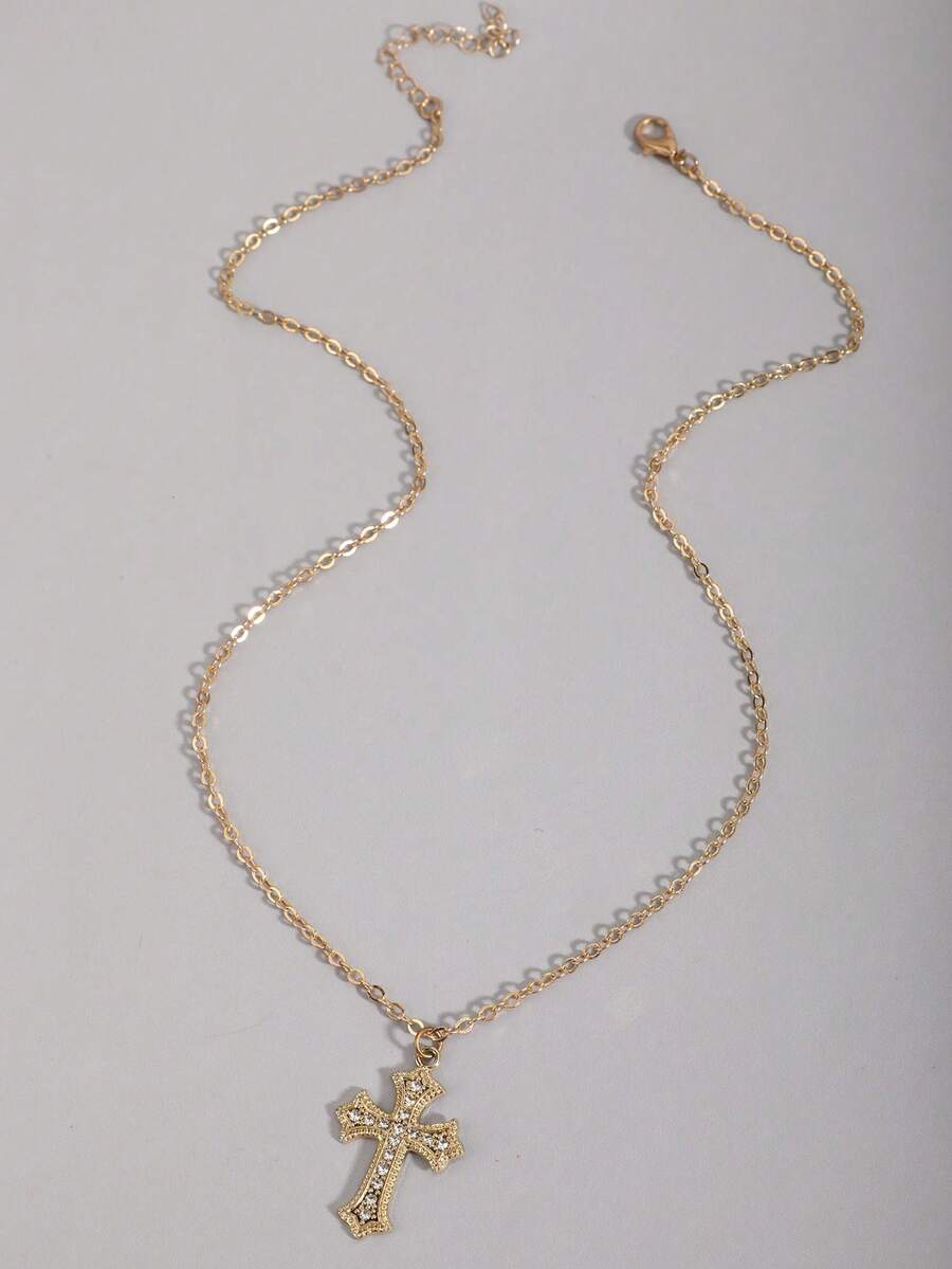 Colar Manfinity Crucifixo Strass — Foto 46