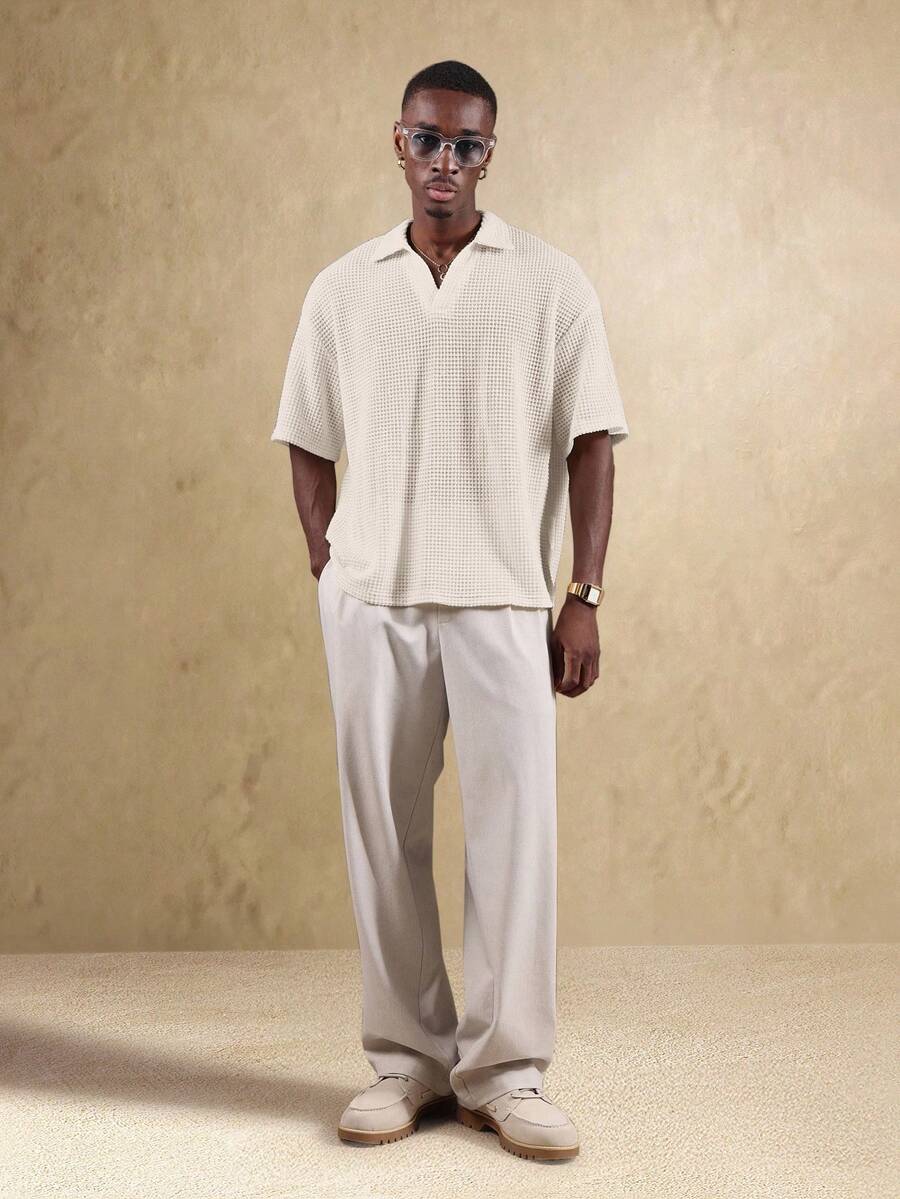 Camisa Polo Manfinity Studios Waffle Knit Polo — Foto 19