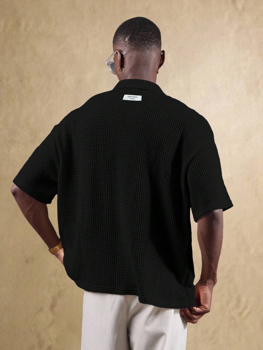 Camisa Polo Manfinity Studios Waffle Knit Polo — Foto 12