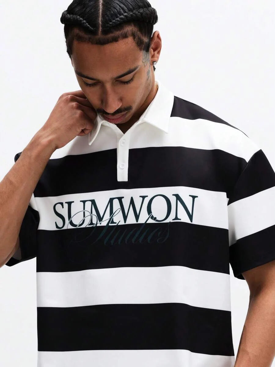 Camisa Polo Manfinity Studios Striped Rugger Jersey — Foto 4