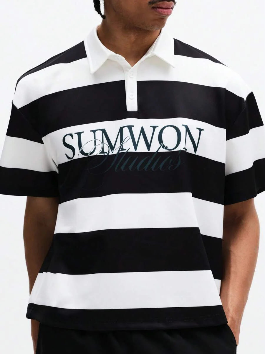 Camisa Polo Manfinity Studios Striped Rugger Jersey — Foto 5