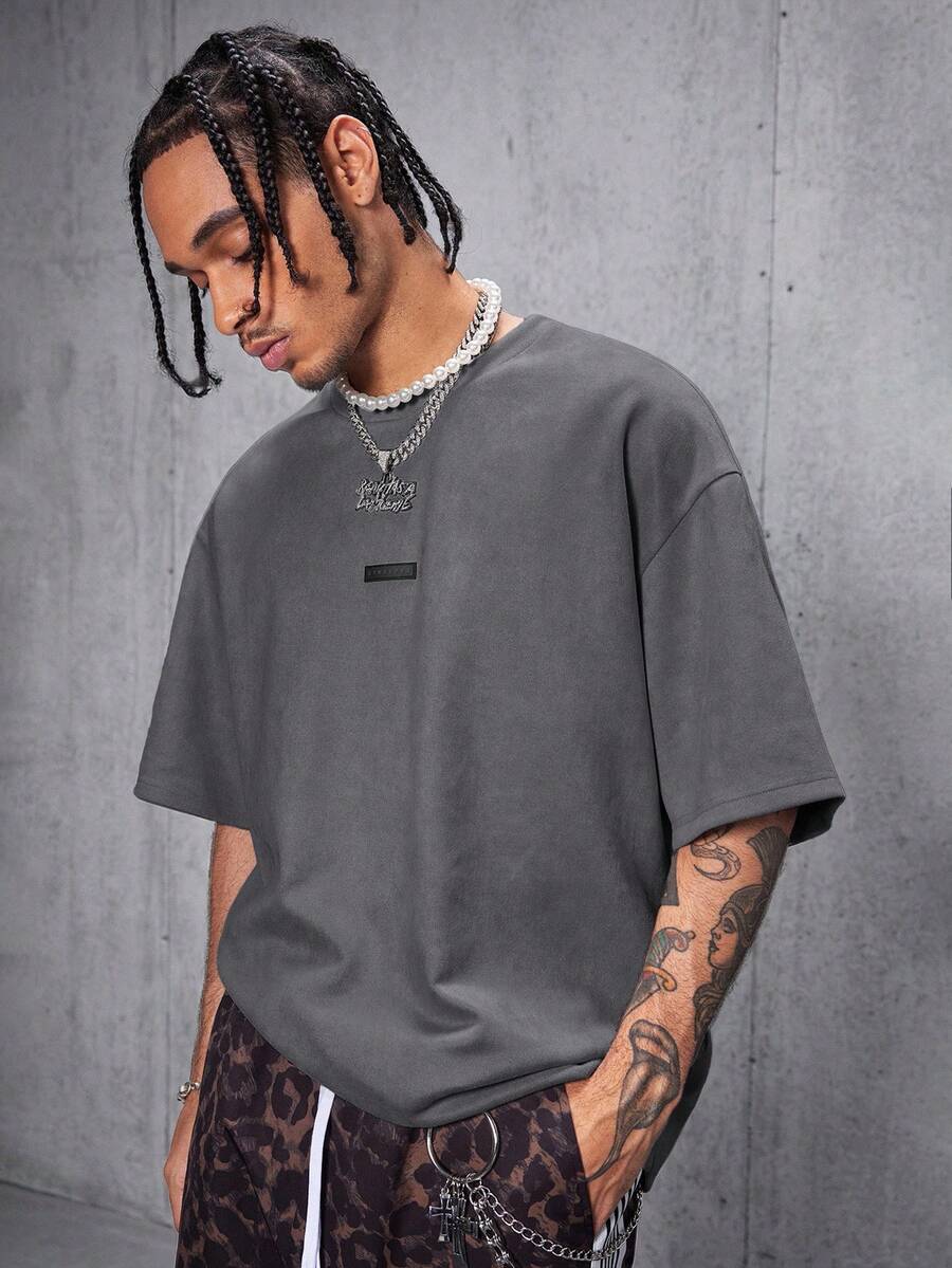 Camiseta Manfinity Ombros Caídos — Foto 17
