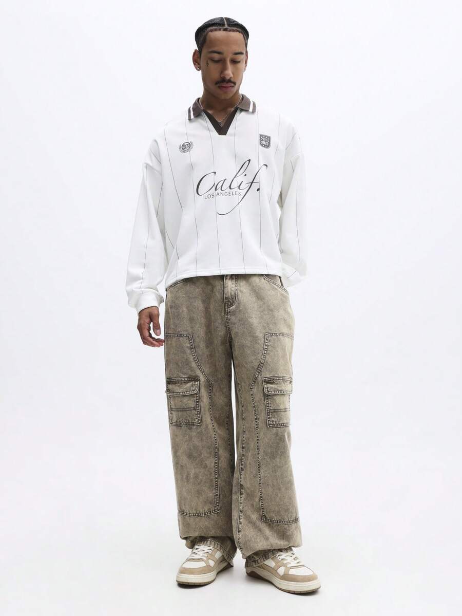Camisa Long Sleeve Polo Manfinity Calif — Foto 3
