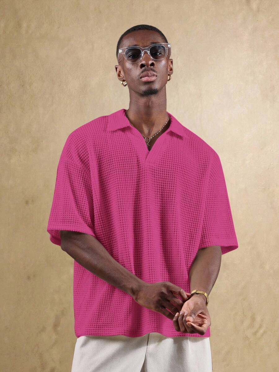 Camisa Polo Manfinity Studios Waffle Knit Polo — Foto 21
