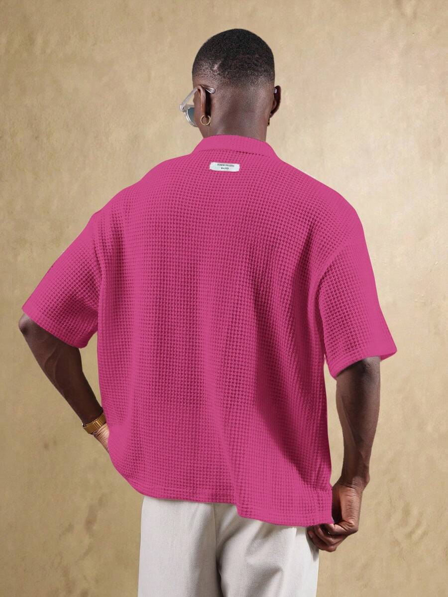 Camisa Polo Manfinity Studios Waffle Knit Polo — Foto 22