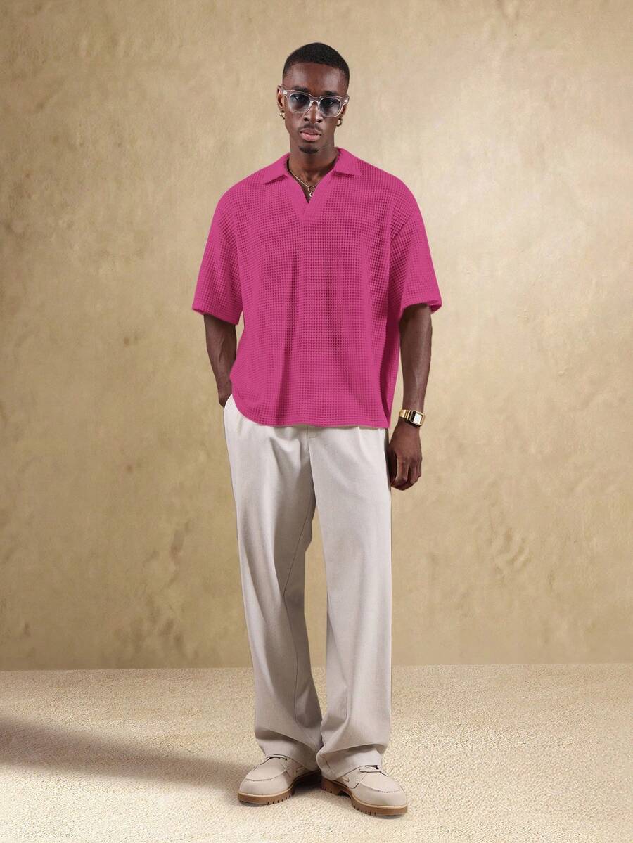 Camisa Polo Manfinity Studios Waffle Knit Polo — Foto 24