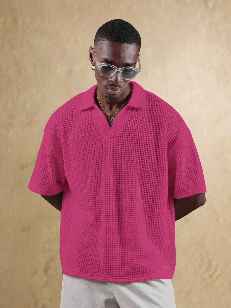 Camisa Polo Manfinity Studios Waffle Knit Polo — Foto 25