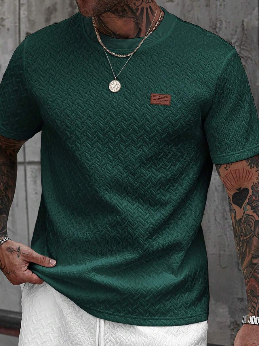 Camiseta Manfinity Jacquard — Foto 57