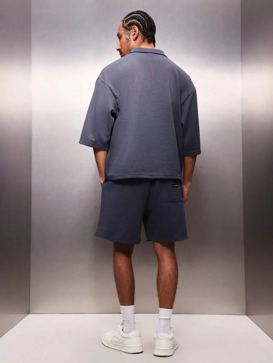 Conjunto Manfinity Studios Minimalist Bunny Polo e Shorts Set — Foto 1