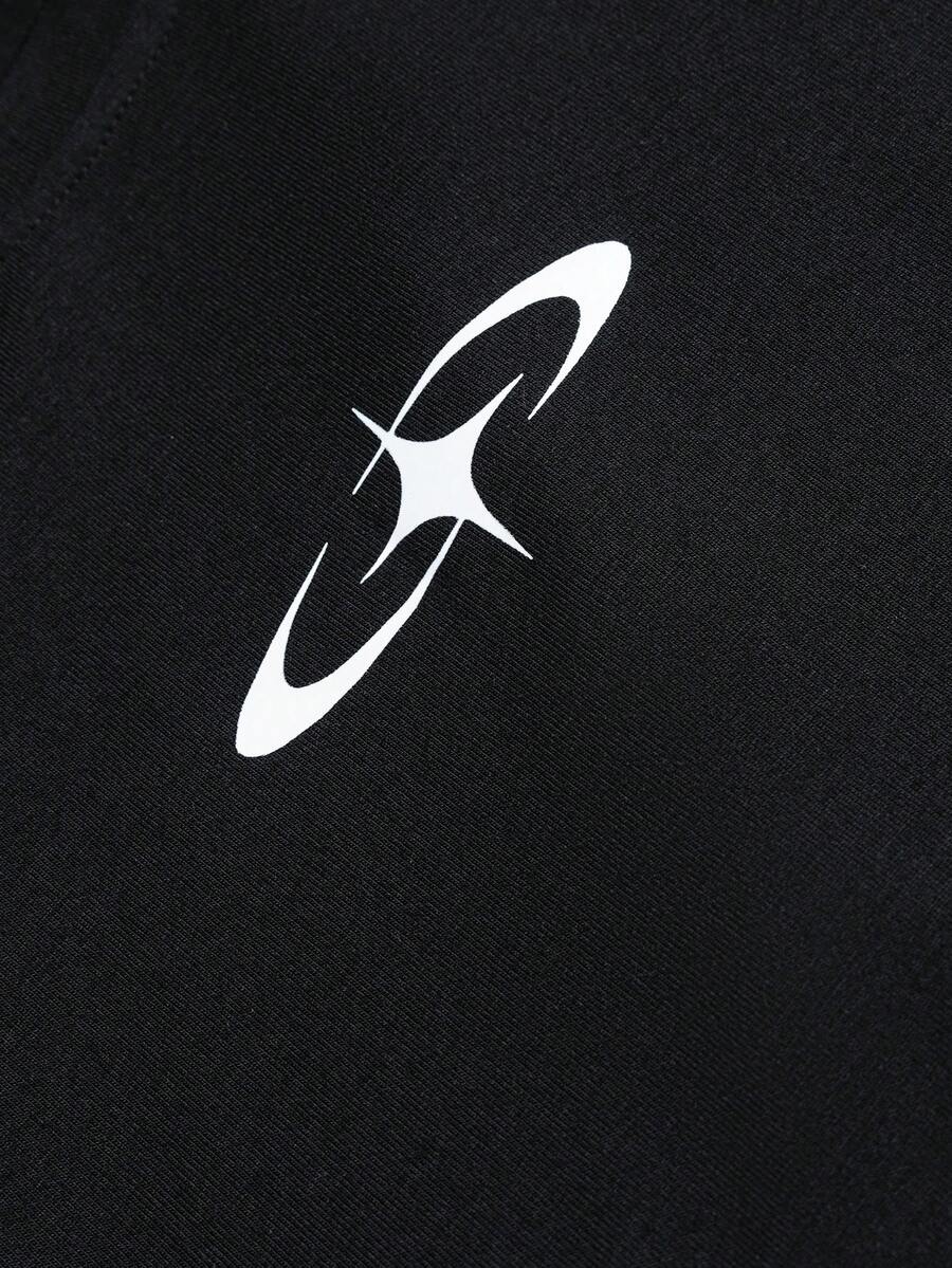 Camiseta Manfinity Folgado Estampa Gráfica Recorte — Foto 5
