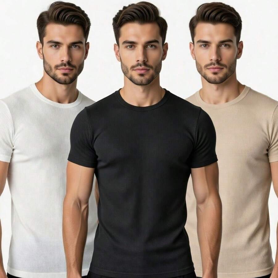 Kit Manfinity Rib Americana 3 Camisetas — Foto 6