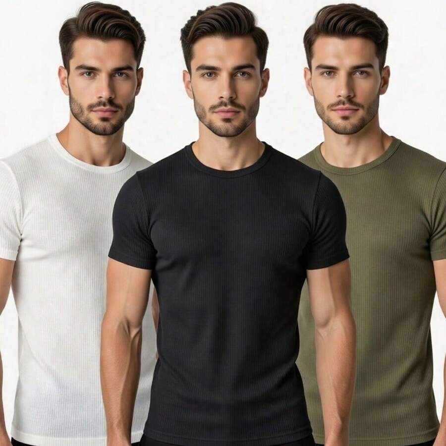 Kit Manfinity Rib Americana 3 Camisetas — Foto 8