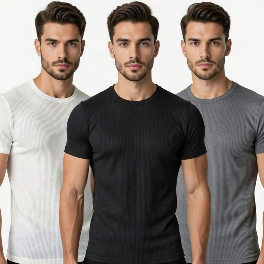 Kit Manfinity Rib Americana 3 Camisetas — Foto 2