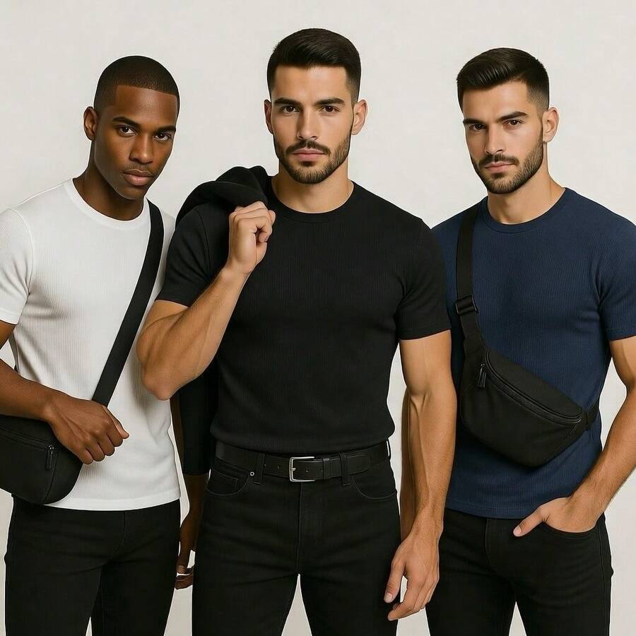 Kit Manfinity Rib Americana 3 Camisetas — Foto 4