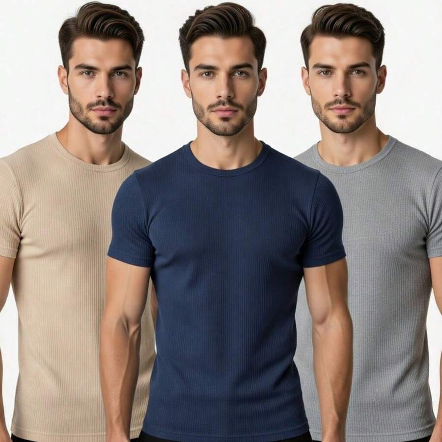 Kit Manfinity Rib Americana 3 Camisetas — Foto 16