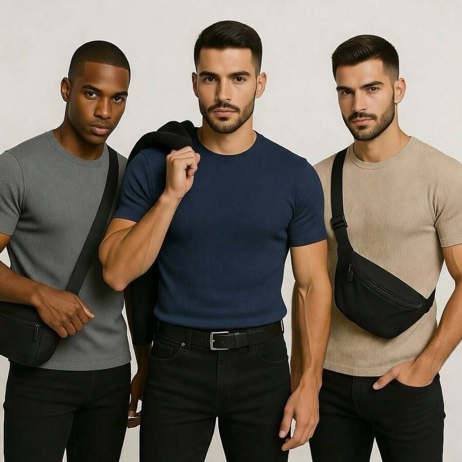 Kit Manfinity Rib Americana 3 Camisetas — Foto 15