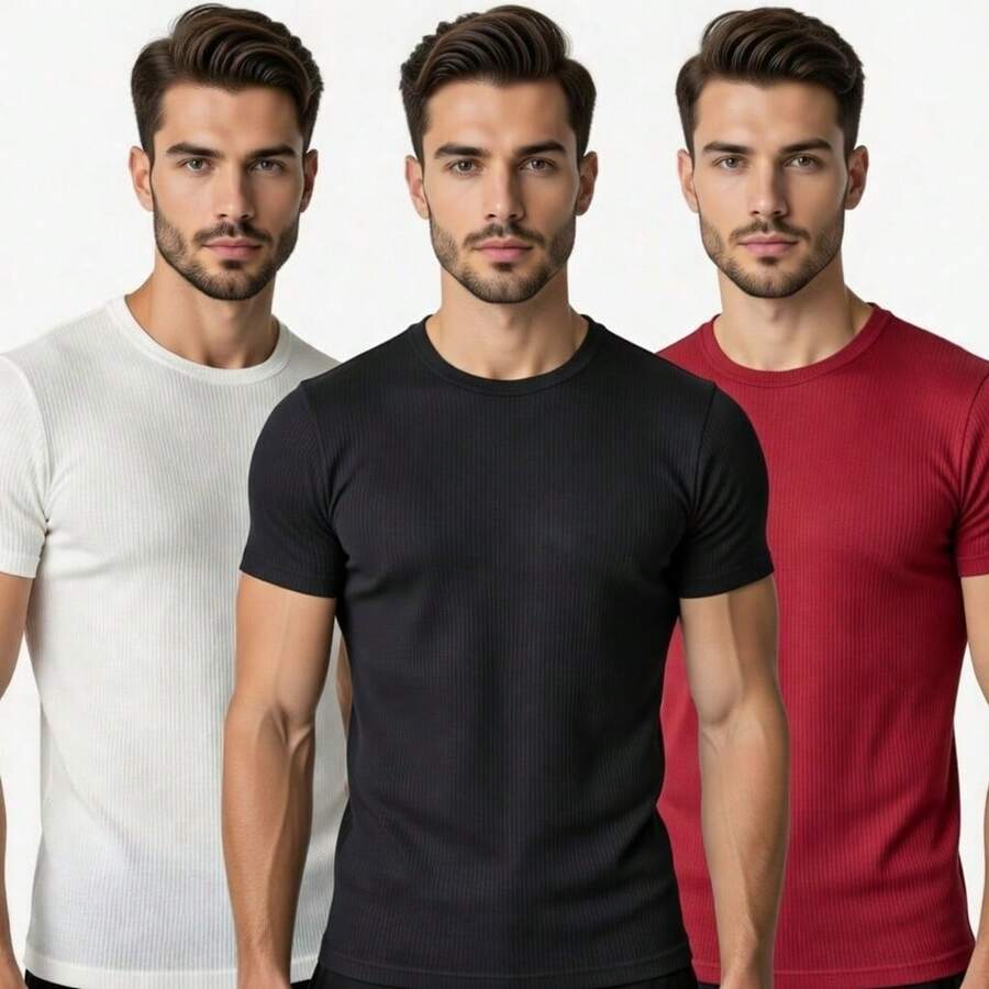 Kit Manfinity Rib Americana 3 Camisetas — Foto 14