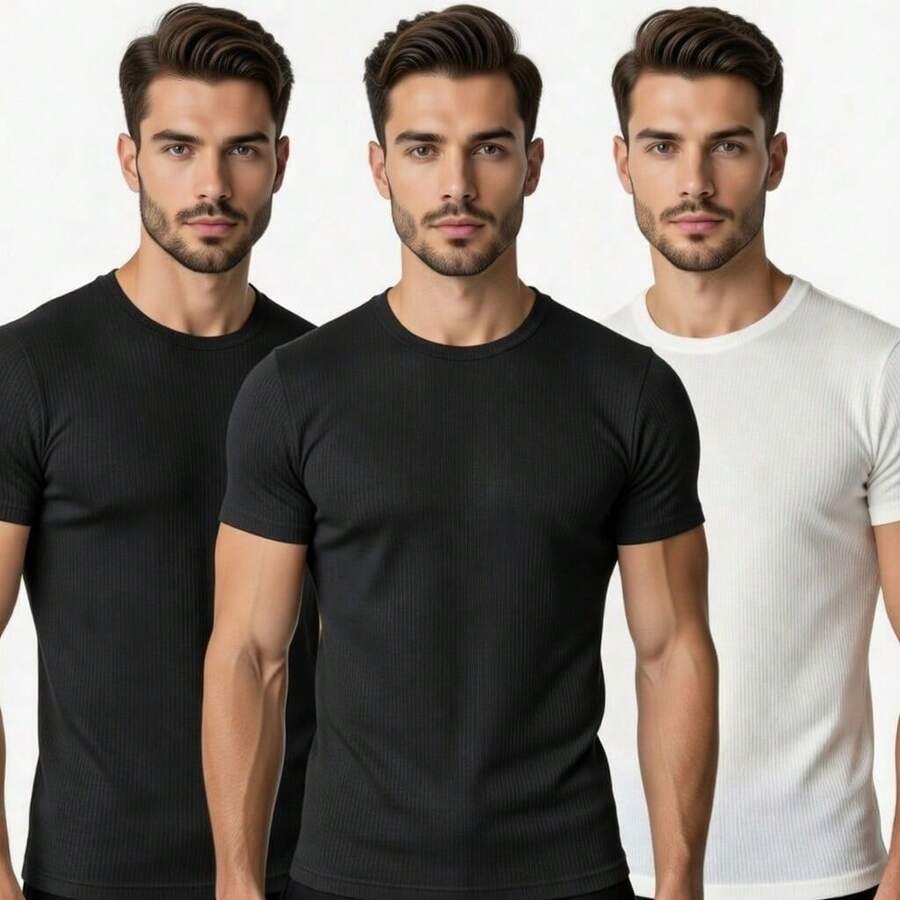 Kit Manfinity Rib Americana 3 Camisetas — Foto 12