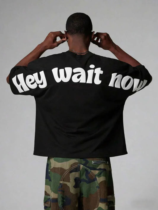 Camiseta Manfinity Hey Wait Now — Foto 1