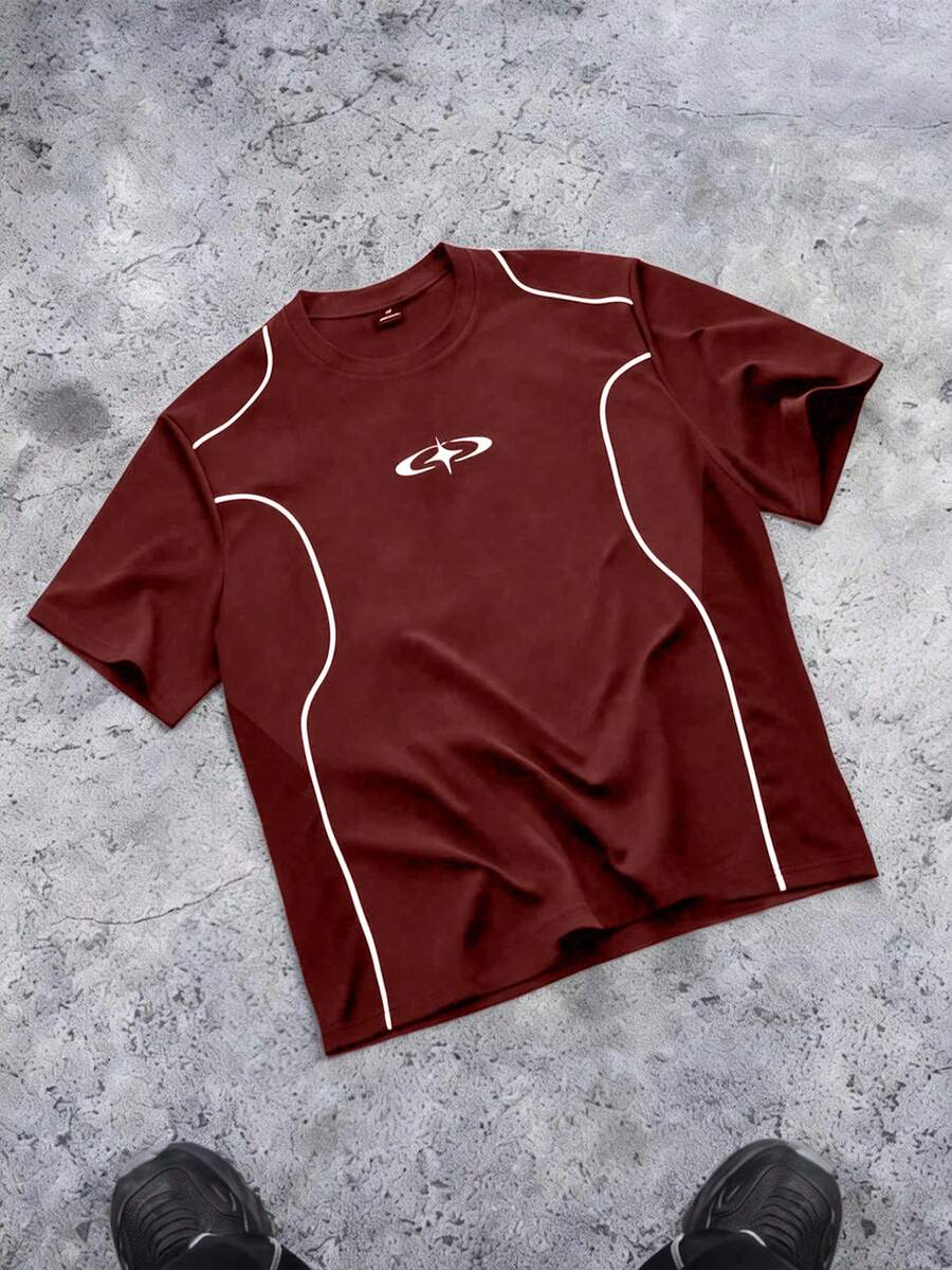 Camiseta Manfinity Folgado Estampa Gráfica Recorte — Foto 10