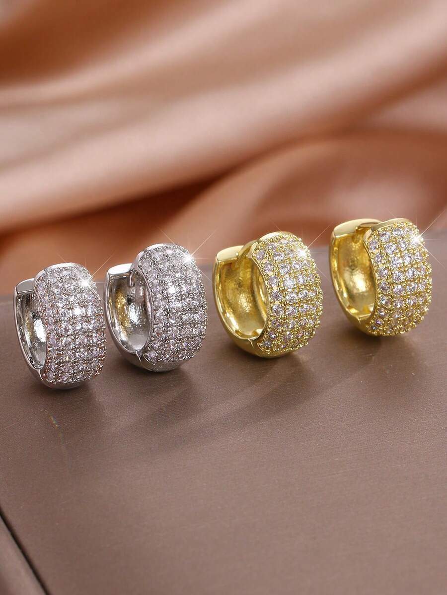 Brincos Manfinity Argola Zircônia — Foto 1