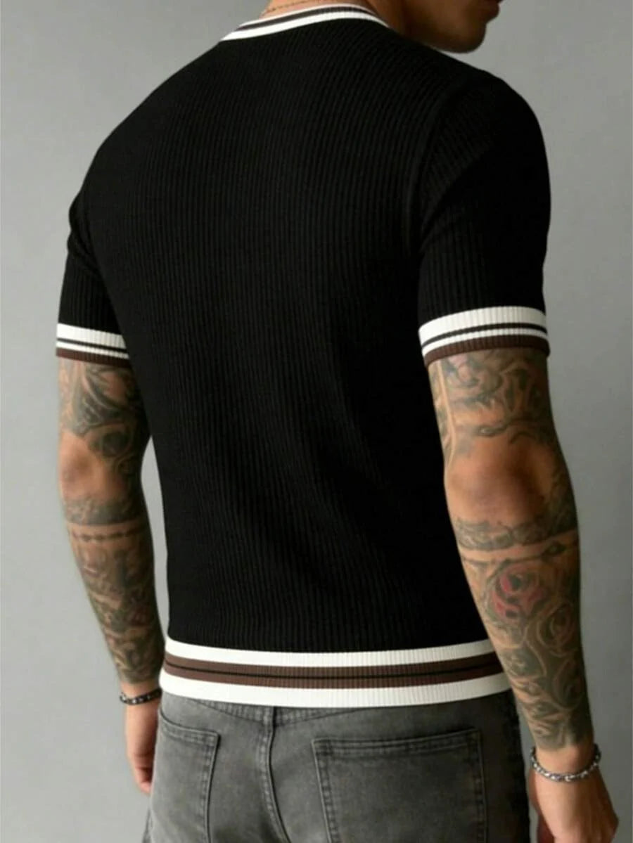 Camiseta Manfinity Listrada — Foto 36