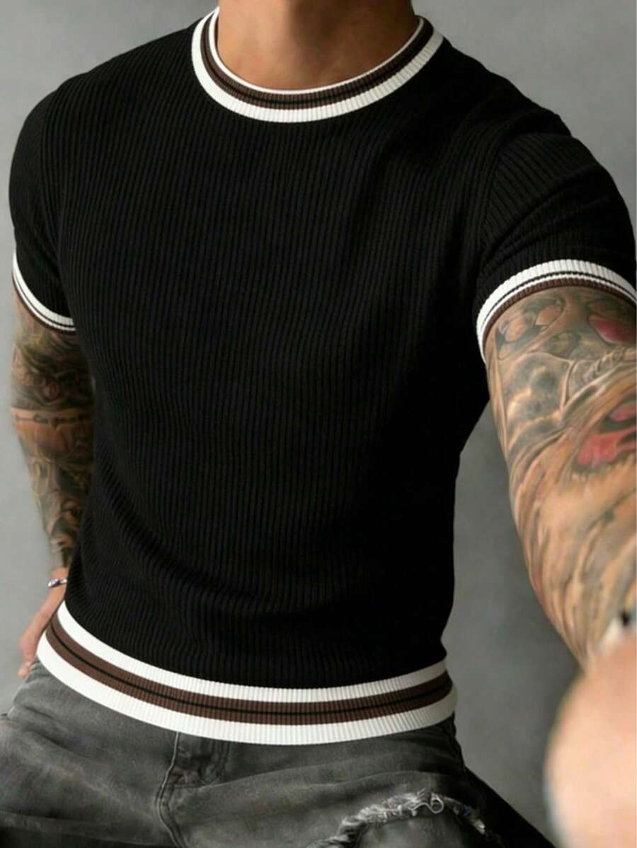Camiseta Manfinity Listrada — Foto 35