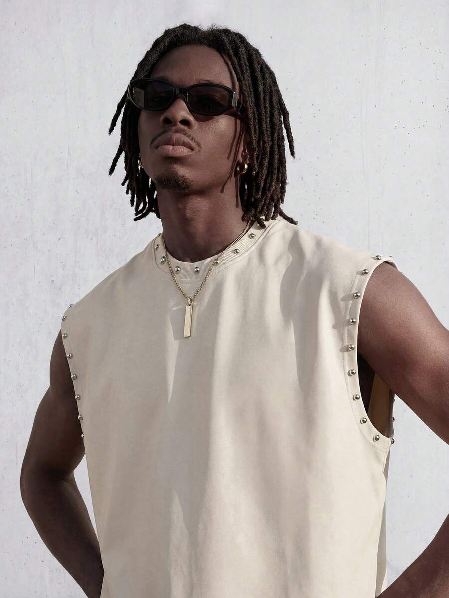 Regata Manfinity Studios Studded Heavy Vest — Foto 7