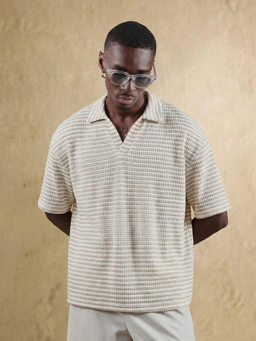 Camisa Polo Manfinity Studios Waffle Knit Polo — Foto 45