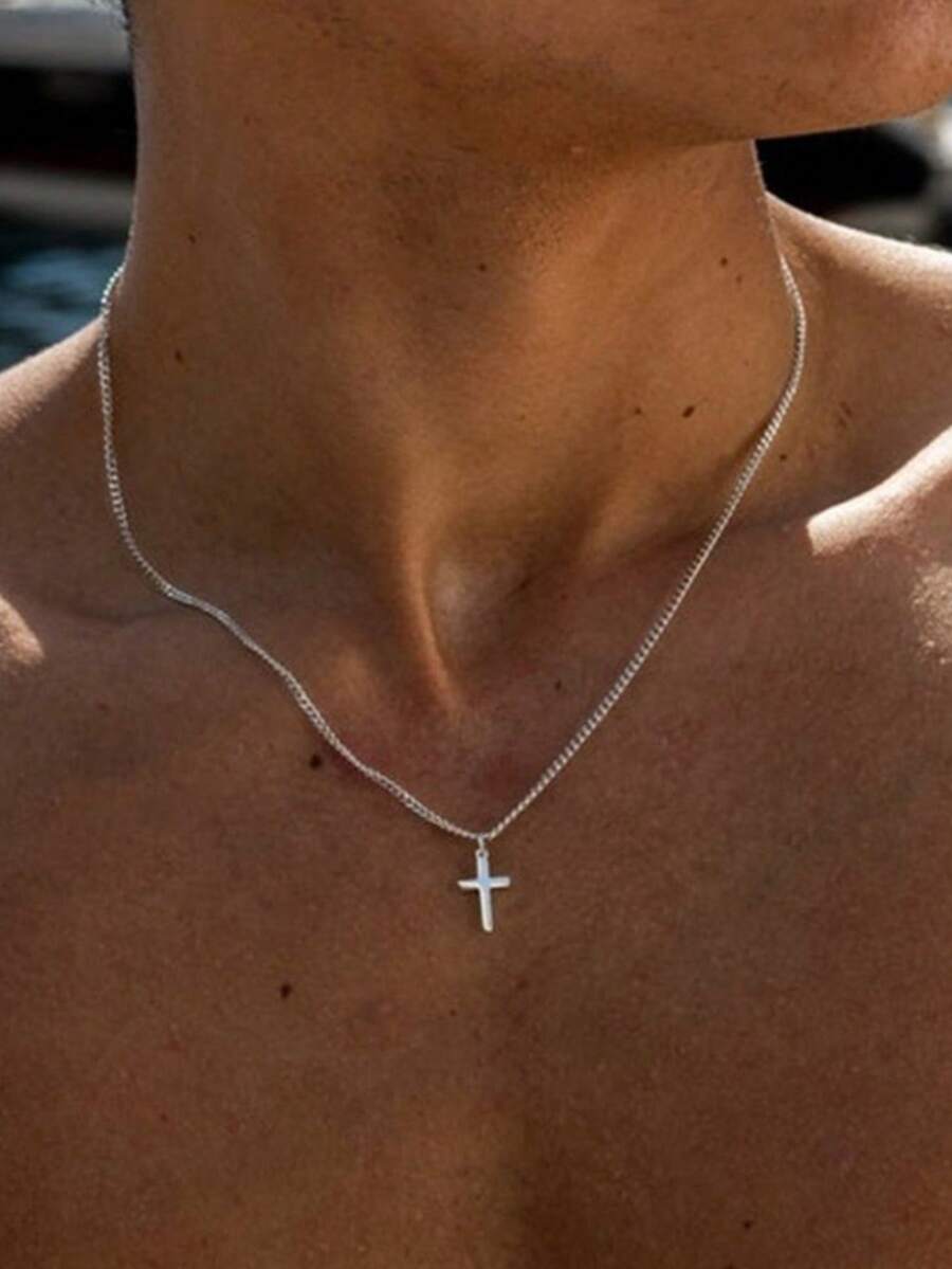 Colar Manfinity Silver Cross — Foto 1