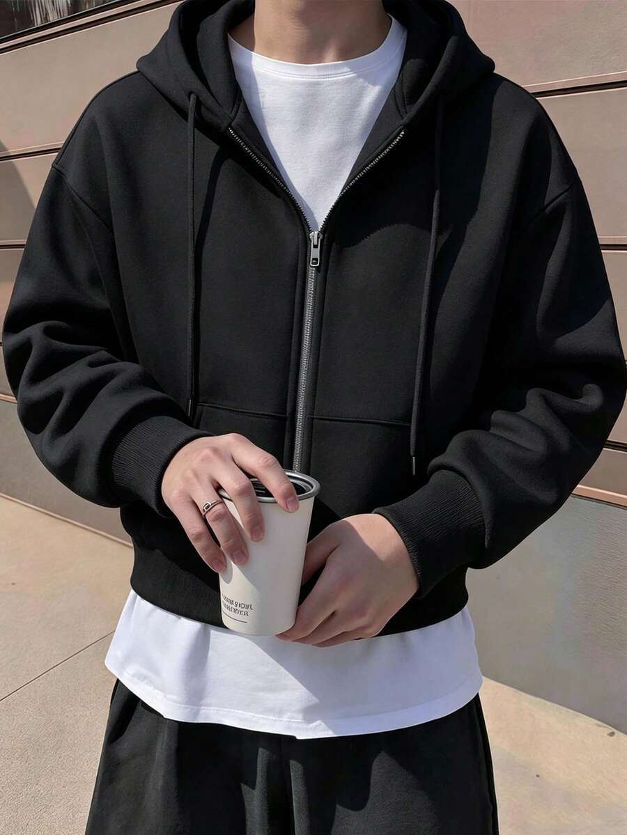 Moletom Manfinity Zip-Up Essential — Foto 14